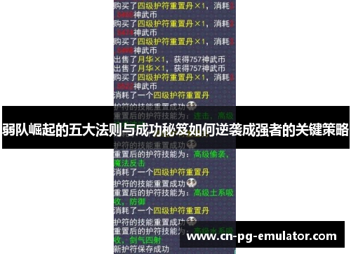 弱队崛起的五大法则与成功秘笈如何逆袭成强者的关键策略 弱队崛起的五大法则与成功秘笈如何逆袭成强者的关键策略