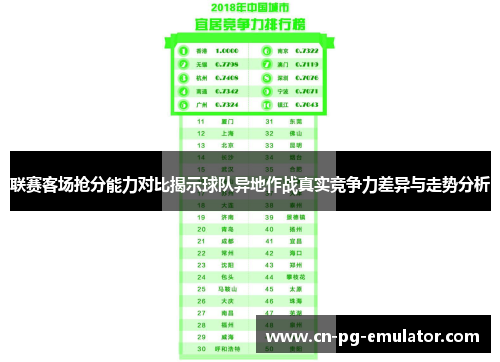联赛客场抢分能力对比揭示球队异地作战真实竞争力差异与走势分析